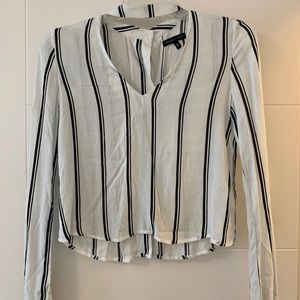 Striped White Blouse